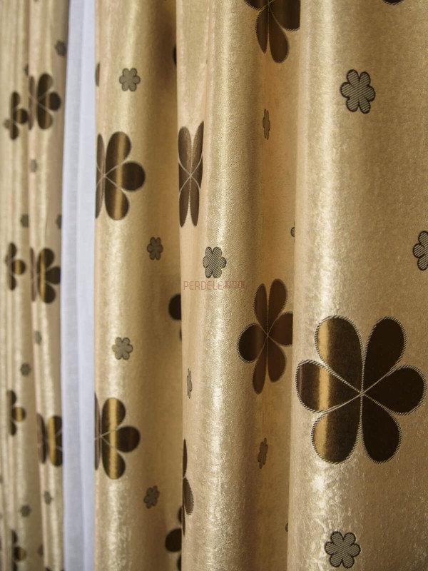 Draperie floare rotunda maro