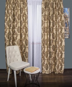 Draperie model baroc crem/maro