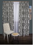 Draperie model baroc gri/negru