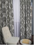 Draperie model baroc gri/negru