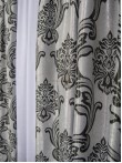Draperie model baroc gri/negru