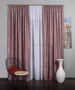 Draperie nisip roz prafuit