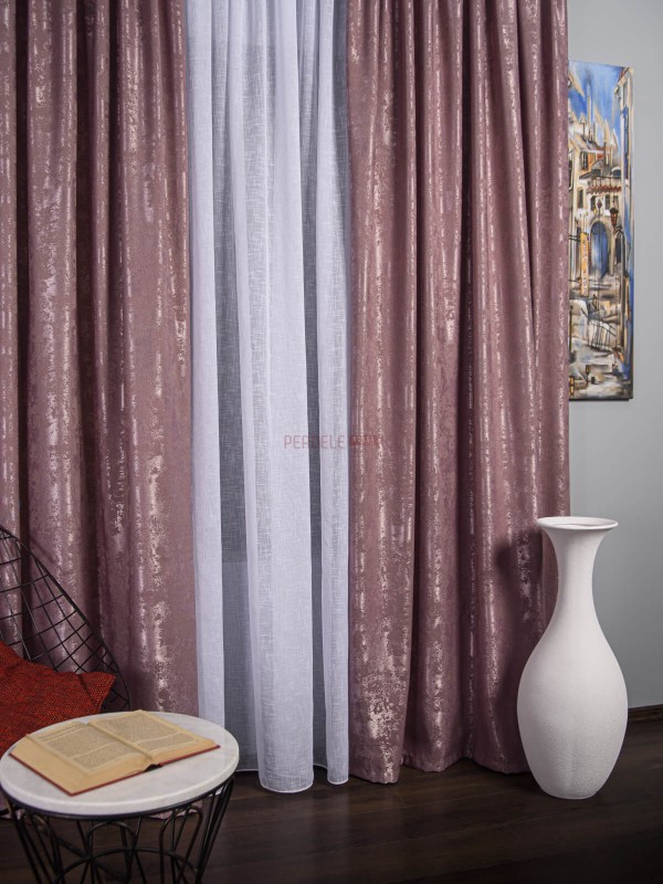 Draperie nisip roz prafuit