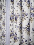 Draperie satin, alb/mov