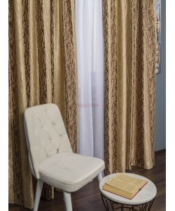 Draperie satin crem,maro