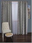 Draperie satin gri,negru