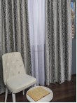 Draperie satin gri,negru