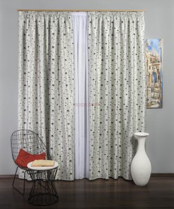 Draperie stelute gri,negru