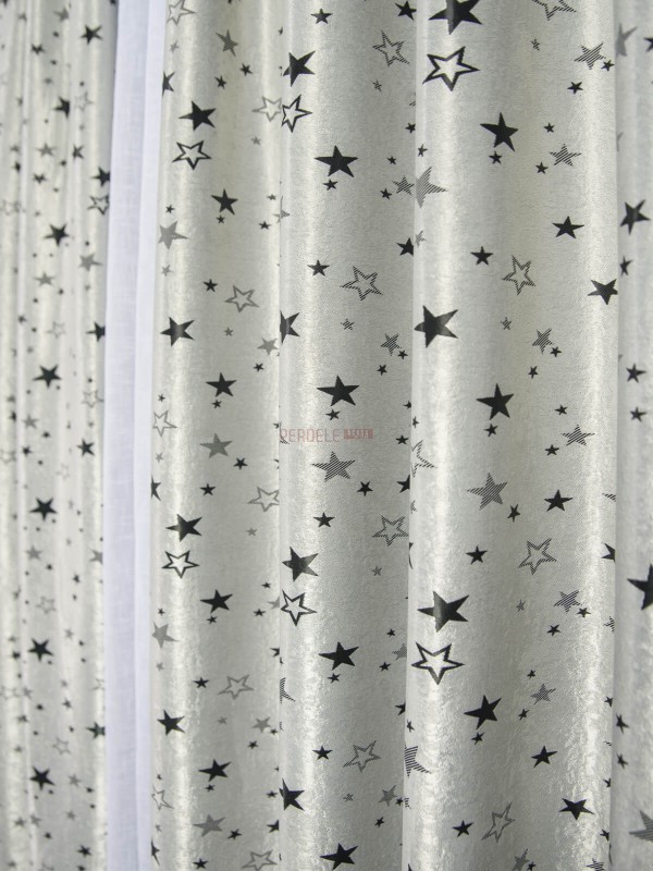 Draperie stelute gri,negru
