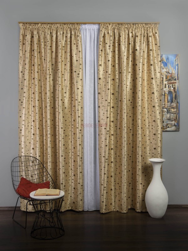 Draperie stelute maro