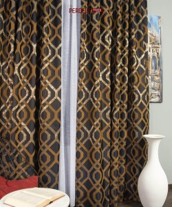 Draperie tafta wenge, auriu
