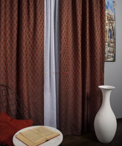 Draperie tafta gri,portocaliu