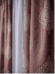 draperie tafta model baroc roz prafuit