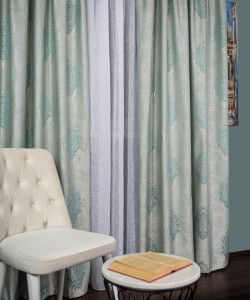 draperie tafta model baroc verde deschis