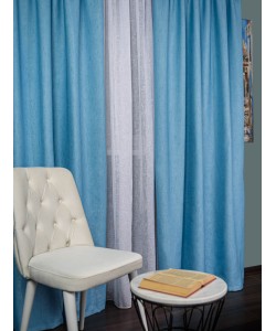 Draperie tip in bleu
