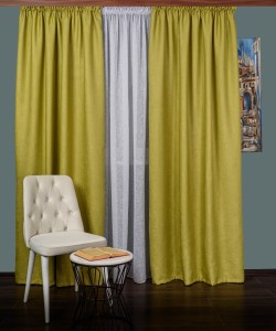Draperie tip in verde fistic