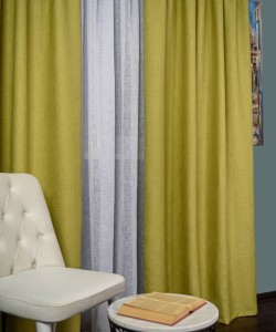 Draperie tip in verde fistic