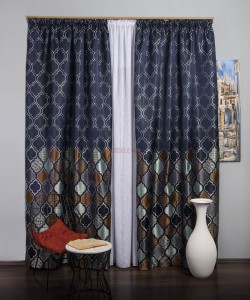 Draperie tip panou albastru,bleu,maro