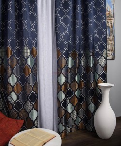 Draperie tip panou albastru,bleu,maro