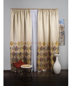 Draperie tip panou auriu,grena,bej