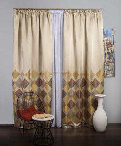 Draperie tip panou auriu,grena,bej