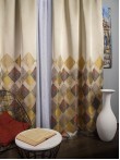 Draperie tip panou auriu,grena,bej