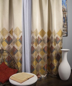 Draperie tip panou auriu,grena,bej