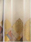 Draperie tip panou auriu,grena,bej