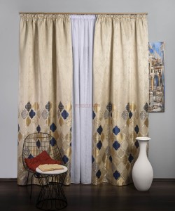 Draperie tip panou bej,albastru