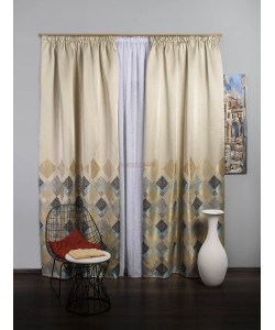 Draperie tip panou bleu,maro