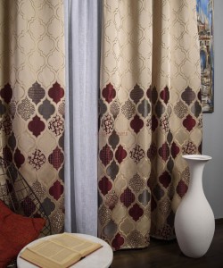Draperie tip panou grena,gri,bej