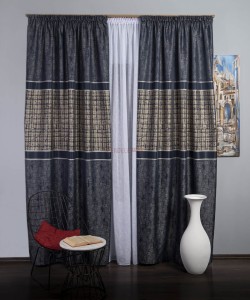 Draperie tip panou gri,auriu