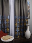 Draperie tip panou gri,bleu,galben
