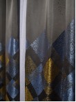 Draperie tip panou gri,bleu,galben