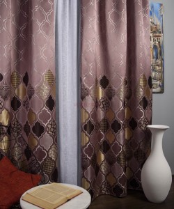 Draperie tip panou roz,maro,bej