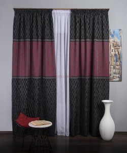 Draperie tip panou negru,grena,gri