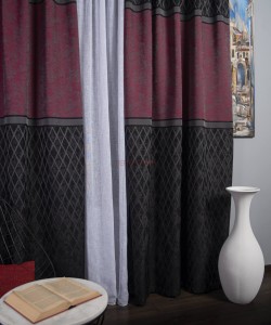 Draperie tip panou negru,grena,gri