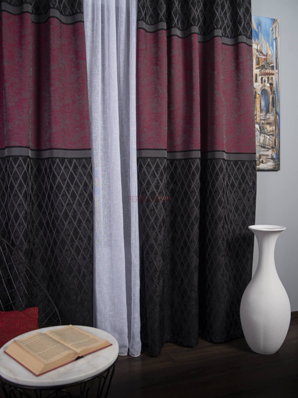 Draperie tip panou negru,grena,gri
