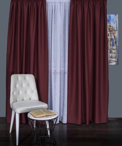 Draperie uni grena