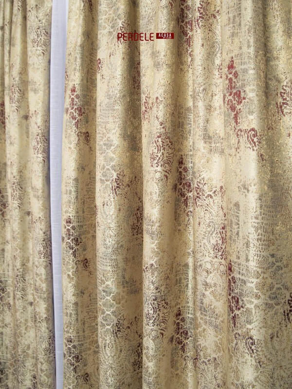 Draperii stofa crem,auriu,grena