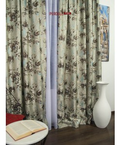 Draperii stofa crem,maro,bleu