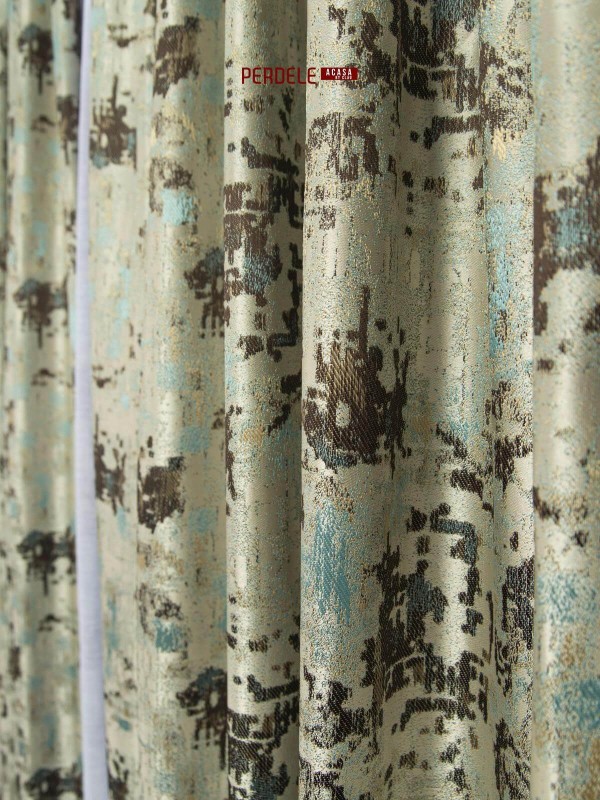 Draperii stofa crem,maro,bleu