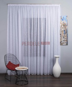 Perdea borangic alb