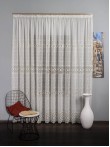 Perdea broderie tip dantela ivoire