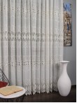 Perdea broderie tip dantela ivoire