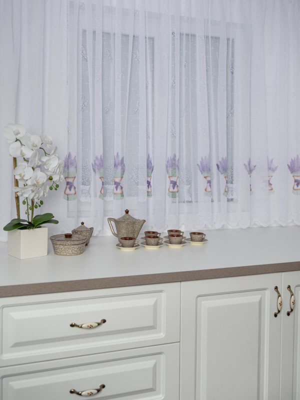 Perdea bucatarie model lavanda