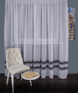 Perdea cristal alb/negru