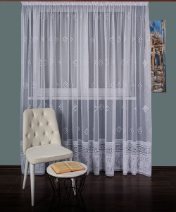 Perdea de pascani alba