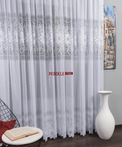 Perdea de pascani alba