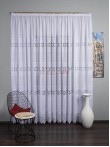 Perdea in brodat, alb, broderie macrame